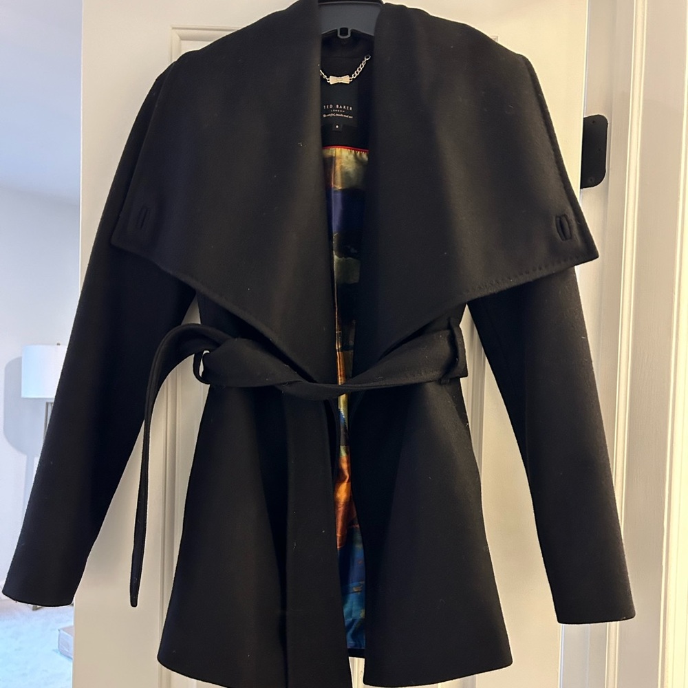 Beautiful black Ted Baker coat. Looks brand new